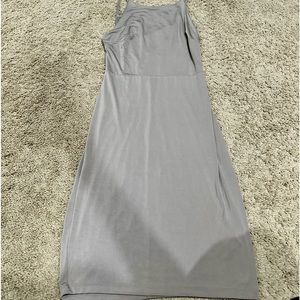 Slinky silver dress with back out